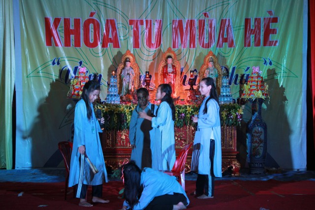Thái Bình: Chùm ảnh khóa tu mùa hè tại chùa Hoằng Văn