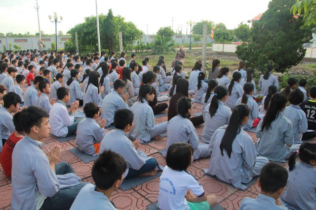 Thái Bình: Chùm ảnh khóa tu mùa hè tại chùa Hoằng Văn