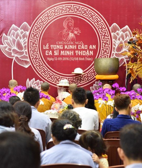 Chùa Giác Ngộ: Lễ tụng kinh cầu an cho ca sĩ Minh Thuận