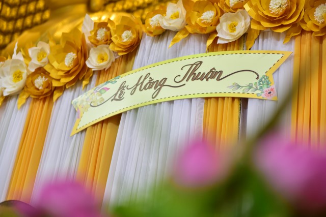 Chùa Giác Ngộ: Lễ hằng thuận của Phật tử Thanh Tú và Minh Tú