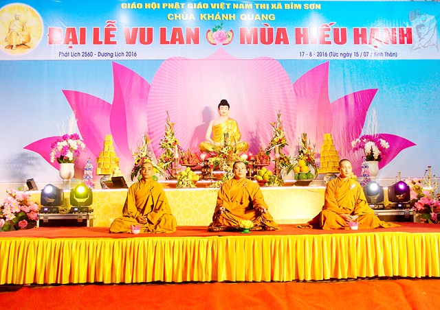 Bỉm Sơn: Chùa Khánh Quang trang nghiêm tổ chức đại Lễ Vu Lan PL.2560
