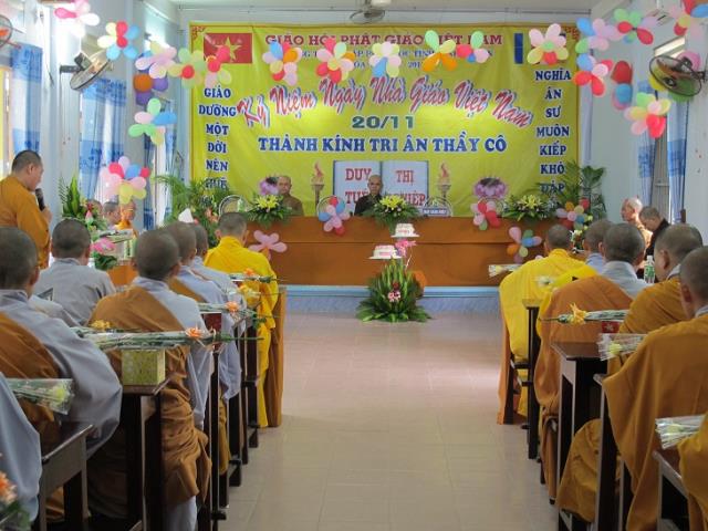 Trường trung cấp Phật học Ninh Thuận tổ chức lễ kỷ niệm Ngày Nhà giáo Việt Nam 20 - 11
