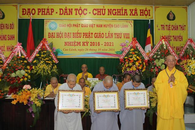 PG Đồng Tháp: Đại Hội Phật Giáo Huyện Cao Lãnh nhiệm kỳ 2016-2021
