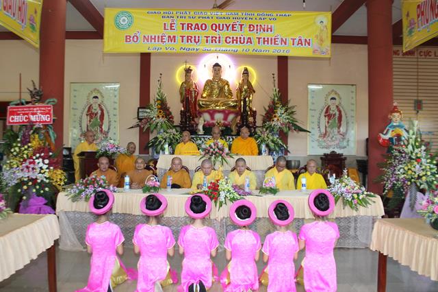 Đồng Tháp: Lễ công bố quyết định bổ nhiệm trụ trì chùa Thiền Tân