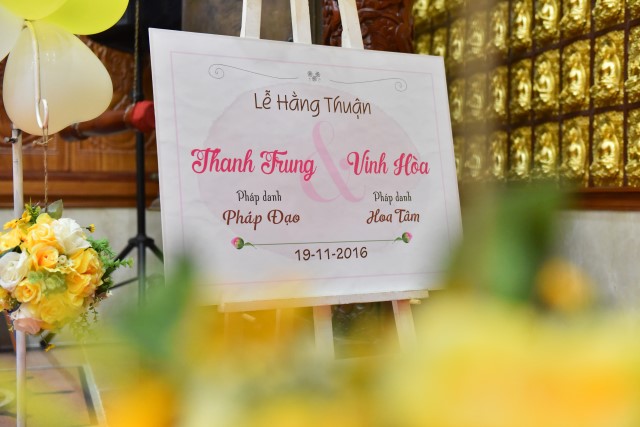 Chùa Giác Ngộ: Lễ hằng thuận của 2 Phật tử Pháp Đạo và Hoa Tâm
