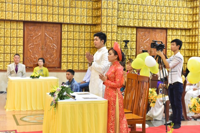 Chùa Giác Ngộ: Lễ hằng thuận của 2 Phật tử Pháp Đạo và Hoa Tâm