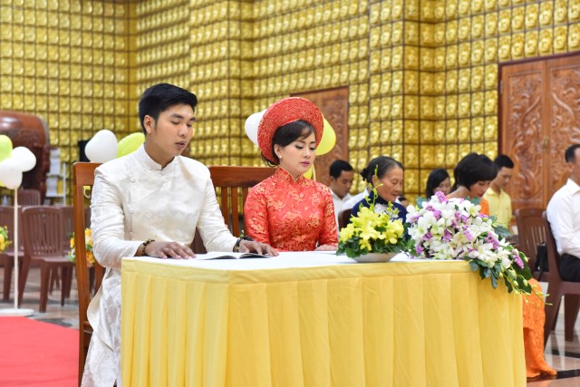 Chùa Giác Ngộ: Lễ hằng thuận của 2 Phật tử Pháp Đạo và Hoa Tâm