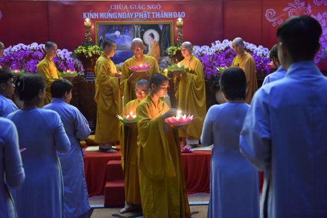 Chùa Giác Ngộ: Long trọng tổ chức khóa lễ Phật Thành Đạo PL. 2560