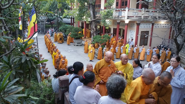 Trang nghiêm lễ nhập kim quan Trưởng lão Hòa thượng Thích Thiện Bình