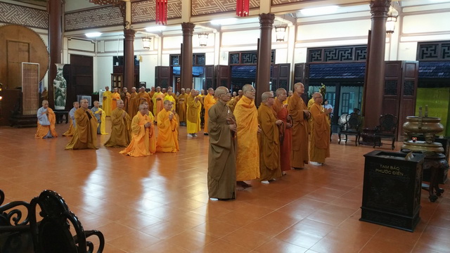 Trang nghiêm lễ nhập kim quan Trưởng lão Hòa thượng Thích Thiện Bình