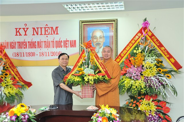 Thanh Hóa: Phật giáo chúc mừng MTTQ tỉnh nhân 86 năm ngày Truyền thống