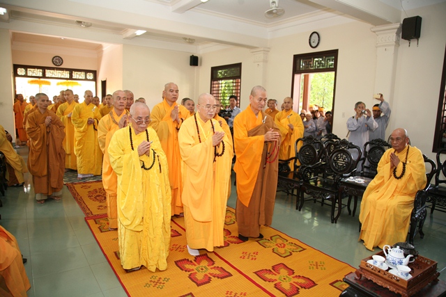 Cung nghinh Giác linh cố HT. Thích Chơn Thiện thăm 2 cơ sở Học viện và Văn phòng BTS tỉnh