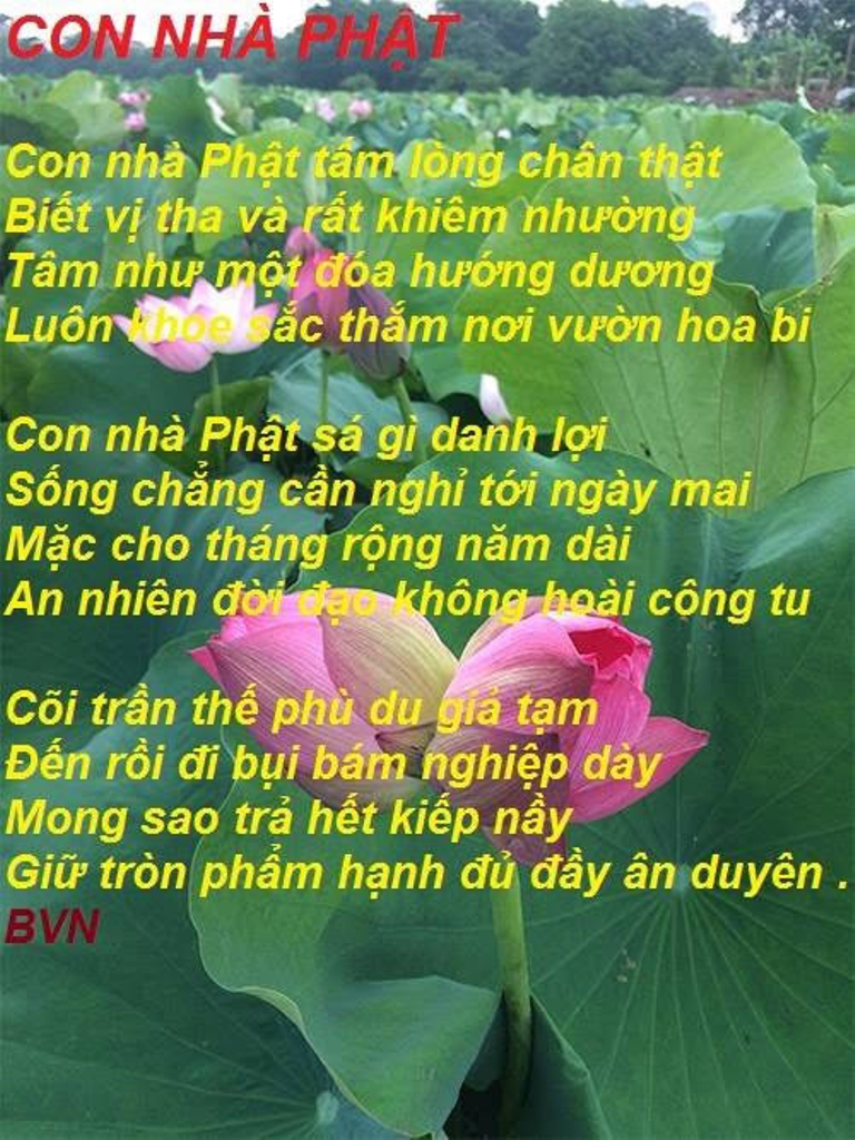 Tranh thơ: Con nhà Phật