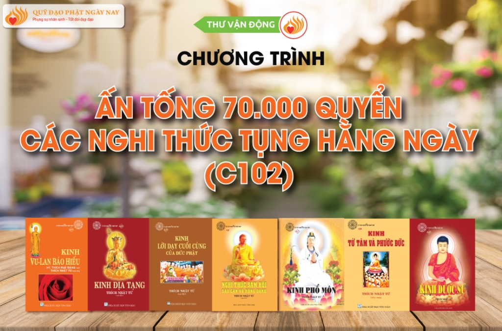 Thư Vận Động Chương Trình Ấn Tống 70.000 Quyển Các Nghi Thức Tụng Hằng Ngày (C102)