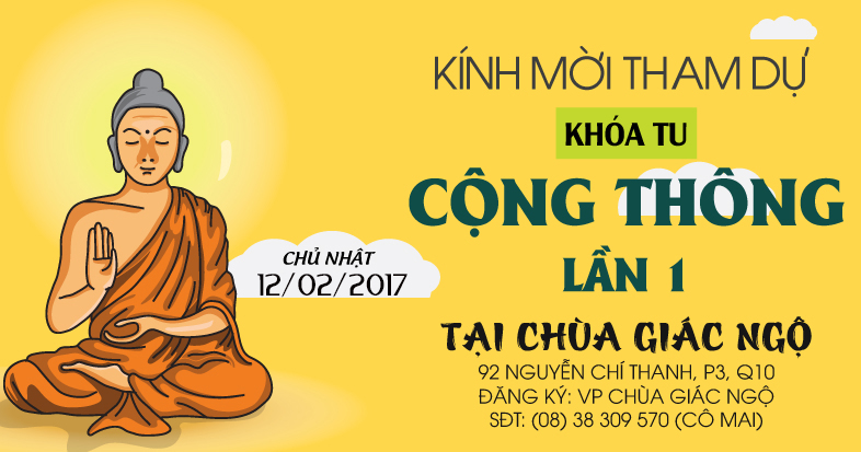 THƯ MỜI THAM DỰ KHÓA TU NGÀY AN LẠC LẦN 13 THÁNG 2/2017
