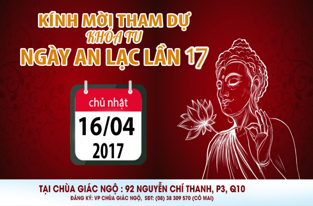 THƯ MỜI THAM DỰ KHÓA TU NGÀY AN LẠC LẦN 17 (KT17)