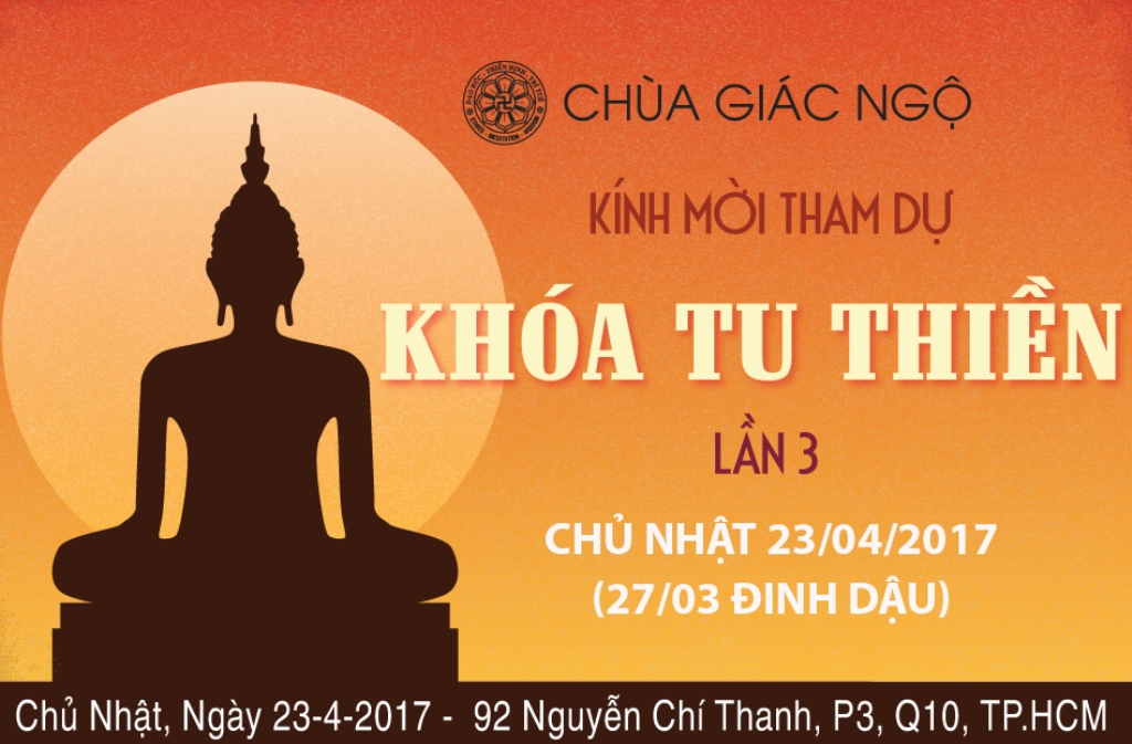 THƯ MỜI THAM DỰ KHÓA TU THIỀN LẦN 3 (TT3)