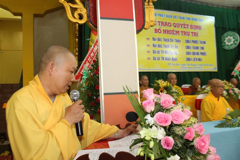 Đồng Tháp: Bổ nhiệm trụ trì 4 chùa tại TP. Sa Đéc