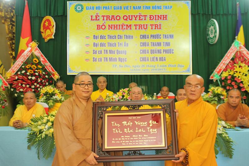 Đồng Tháp: Bổ nhiệm trụ trì 4 chùa tại TP. Sa Đéc