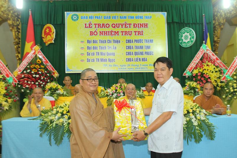 Đồng Tháp: Bổ nhiệm trụ trì 4 chùa tại TP. Sa Đéc