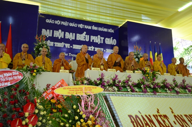 Đại hội đại biểu Phật giáo tỉnh Khánh Hòa lần thứ VI (nhiệm kỳ 2017-2022) chính thức khai mạc