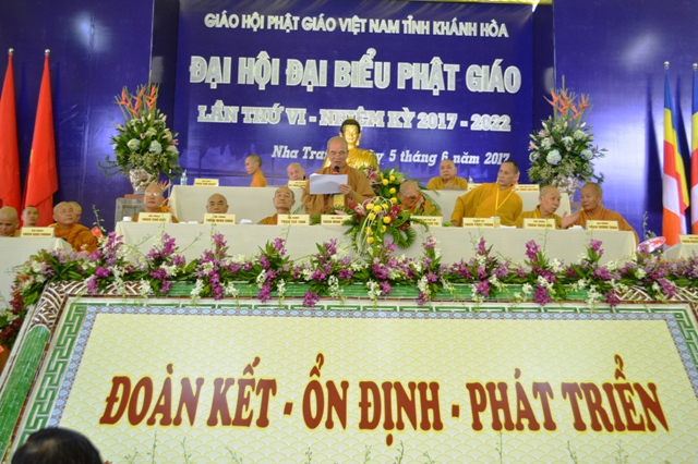 Đại hội đại biểu Phật giáo tỉnh Khánh Hòa lần thứ VI (nhiệm kỳ 2017-2022) chính thức khai mạc