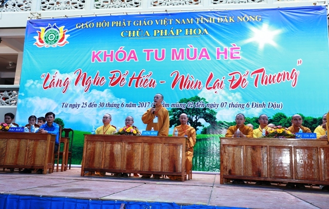 Khai mạc khóa tu mùa hè Chùa Pháp Hoa, Đắk Nông