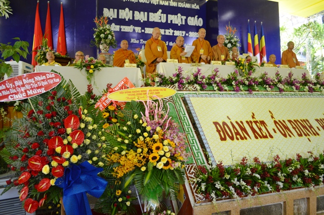 Đại hội đại biểu Phật giáo tỉnh Khánh Hòa lần thứ VI (nhiệm kỳ 2017-2022) chính thức khai mạc