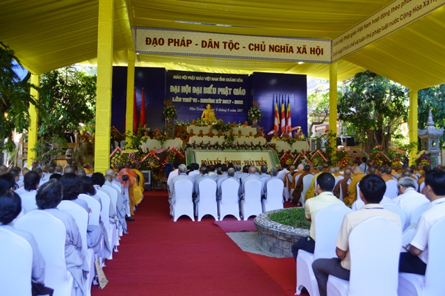 Đại hội đại biểu Phật giáo tỉnh Khánh Hòa lần thứ VI (nhiệm kỳ 2017-2022) chính thức khai mạc