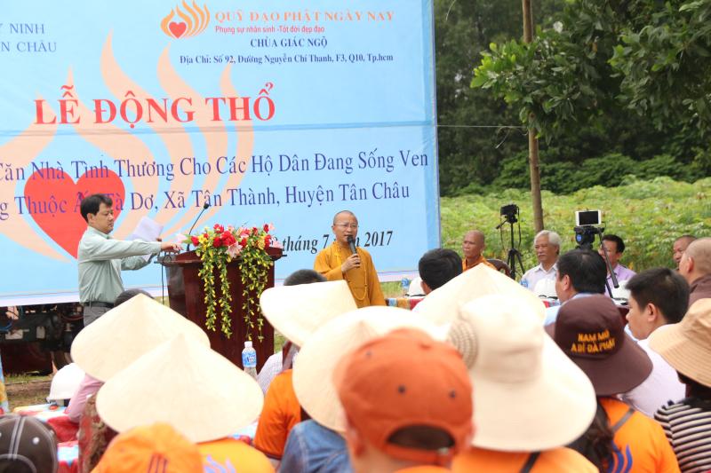 Lễ động thổ xây dựng 183 căn nhà cho 1000 kiều bào hồi cư từ Campuchia tại hồ Dầu Tiếng Tây Ninh