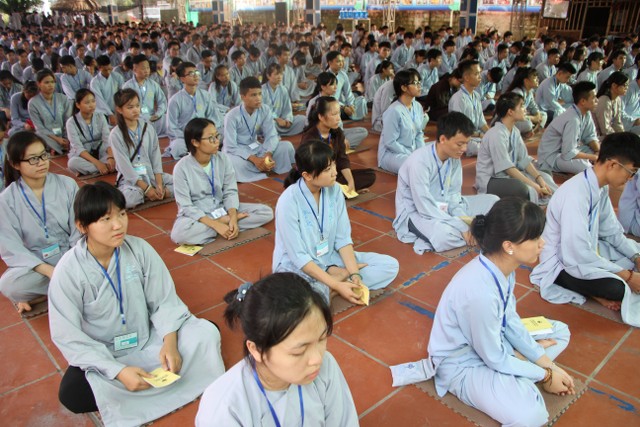 Thái Bình: Gần 700 thiện sinh dự khóa tu mùa hè chùa Từ Xuyên