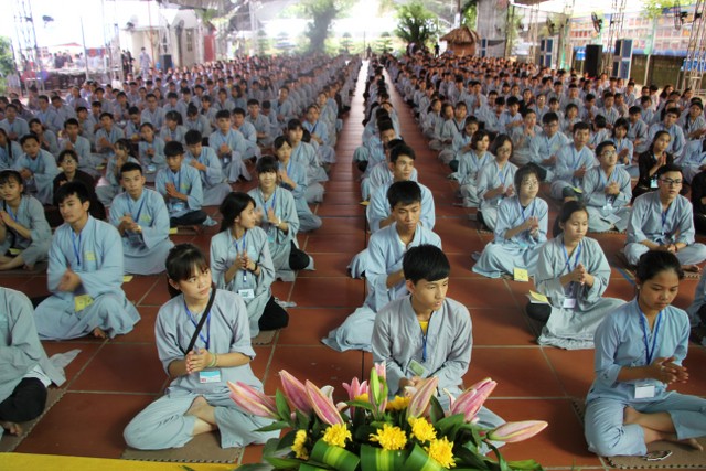 Thái Bình: Gần 700 thiện sinh dự khóa tu mùa hè chùa Từ Xuyên