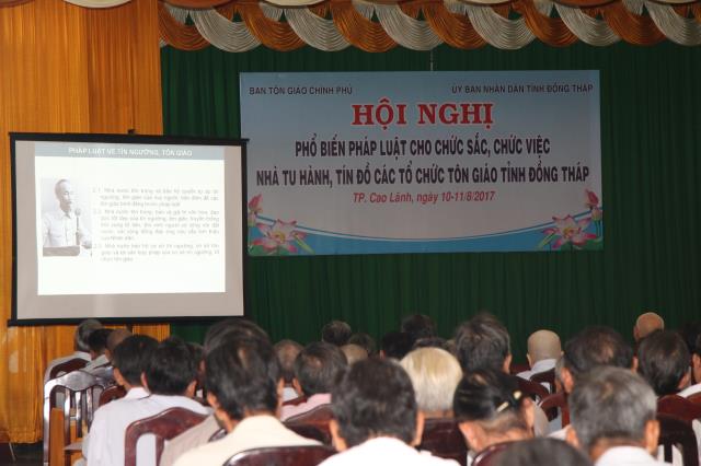 Đồng Tháp: Ban Tôn Giáo Chính Phủ phổ biến giới thiệu Luật tín ngưỡng, Tôn giáo