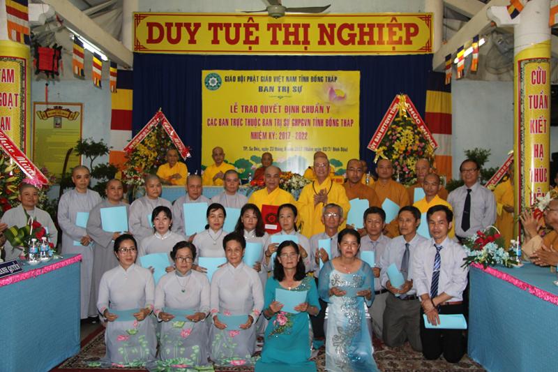 Đồng Tháp: Chuẩn y nhân sự các Ban trực thuộc Ban trị sự tỉnh