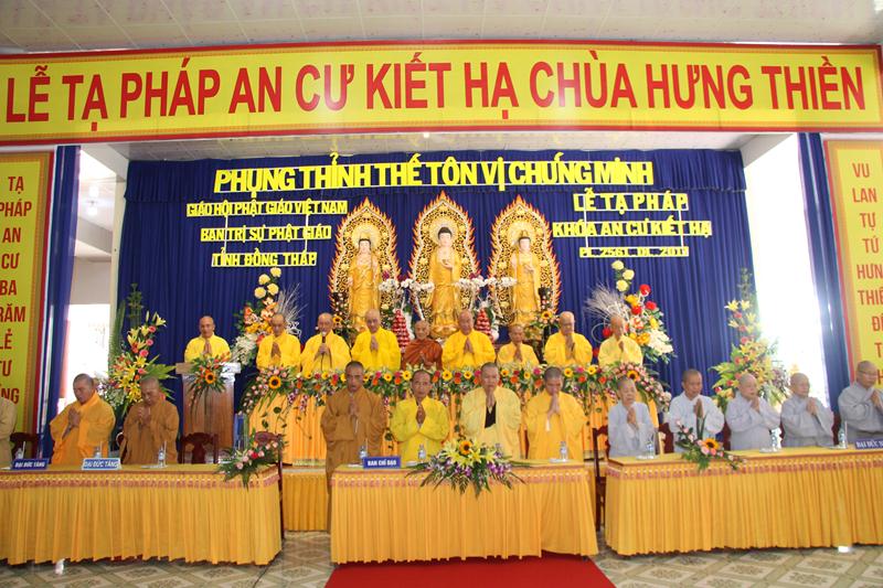 Đồng Tháp: Lễ Tạ Pháp an cư kiết hạ chùa Hưng Thiền (huyện Cao Lãnh)