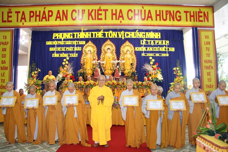 Đồng Tháp: Lễ Tạ Pháp an cư kiết hạ chùa Hưng Thiền (huyện Cao Lãnh)