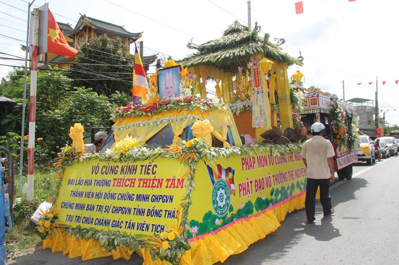 Đồng Tháp: Tưởng niệm điếu tang cố HT. Thích Thiện Tâm