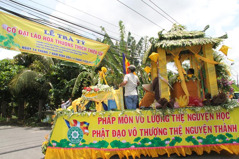 Đồng Tháp: Tưởng niệm điếu tang cố HT. Thích Thiện Tâm