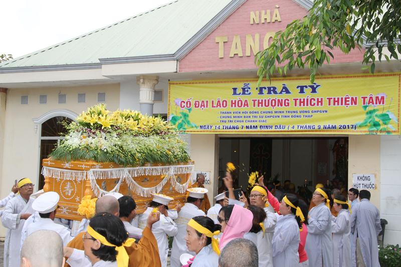 Đồng Tháp: Tưởng niệm điếu tang cố HT. Thích Thiện Tâm