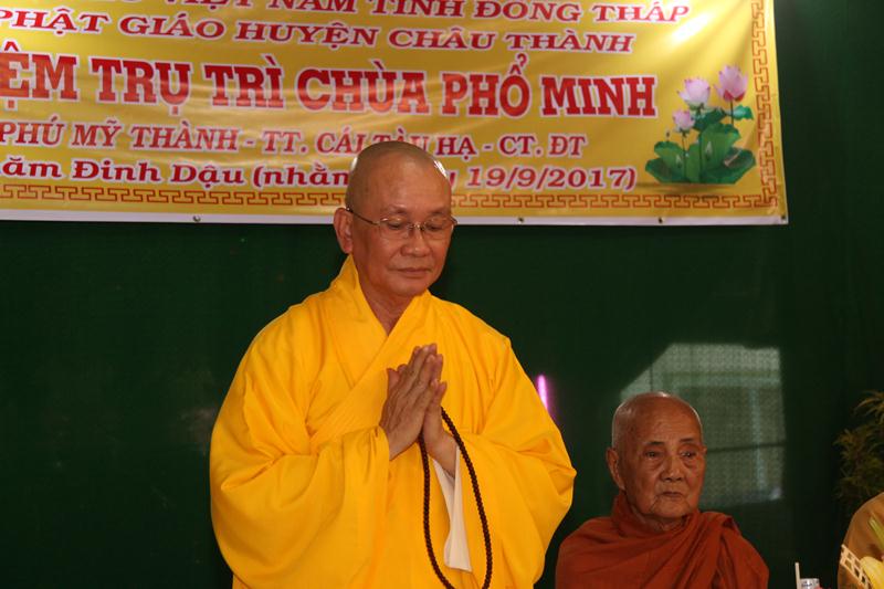 Đồng Tháp: Lễ trao quyết định trụ trì chùa Phổ Minh (huyện Châu Thành)