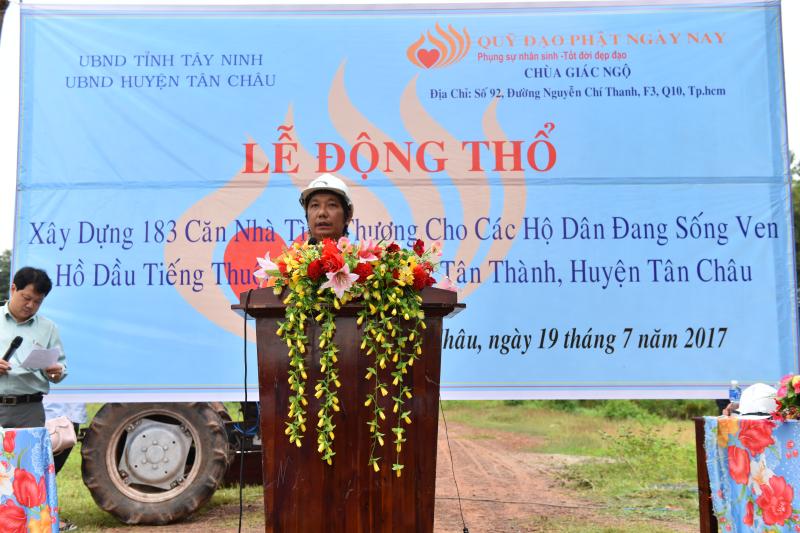 Lễ động thổ xây dựng 183 căn nhà cho 1000 kiều bào hồi cư từ Campuchia tại hồ Dầu Tiếng Tây Ninh
