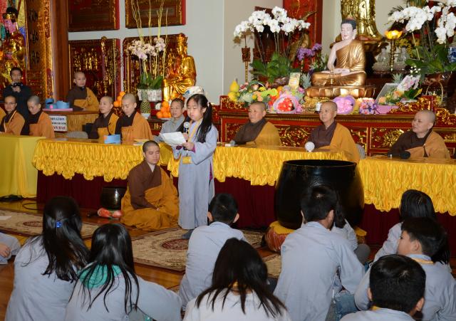Chùa Đức Viên  San Jose ( Hoa Kỳ ) Tổ Chức Lễ Bế Mạc Khoá Tu Thiếu Nhi Mùa Đông Năm 2017
