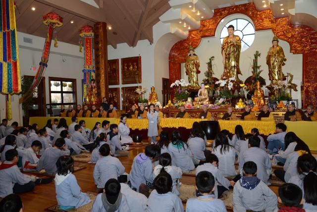 Chùa Đức Viên  San Jose ( Hoa Kỳ ) Tổ Chức Lễ Bế Mạc Khoá Tu Thiếu Nhi Mùa Đông Năm 2017