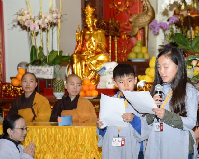 Chùa Đức Viên  San Jose ( Hoa Kỳ ) Tổ Chức Lễ Bế Mạc Khoá Tu Thiếu Nhi Mùa Đông Năm 2017