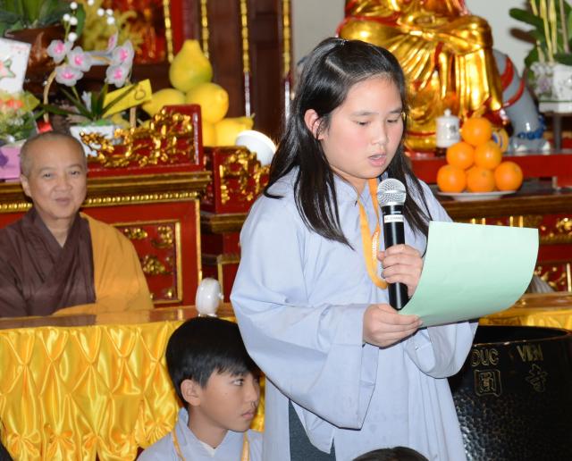 Chùa Đức Viên  San Jose ( Hoa Kỳ ) Tổ Chức Lễ Bế Mạc Khoá Tu Thiếu Nhi Mùa Đông Năm 2017