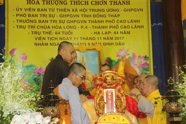 Đồng Tháp: Lễ nhập kim quan cố Hòa thượng Thích Chơn Thành