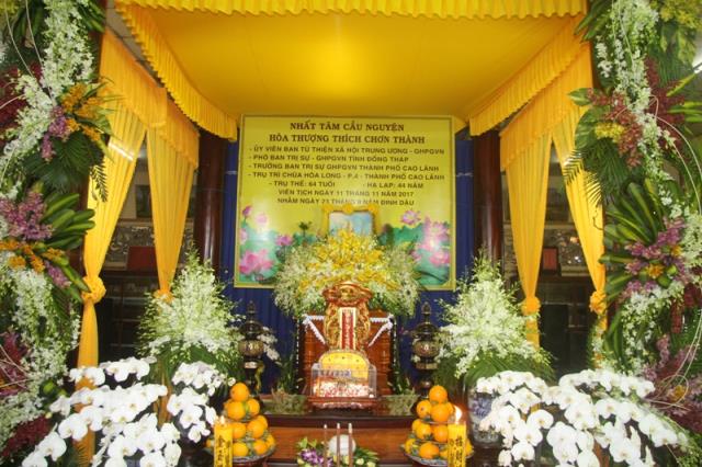 Đồng Tháp: Lễ nhập kim quan cố Hòa thượng Thích Chơn Thành