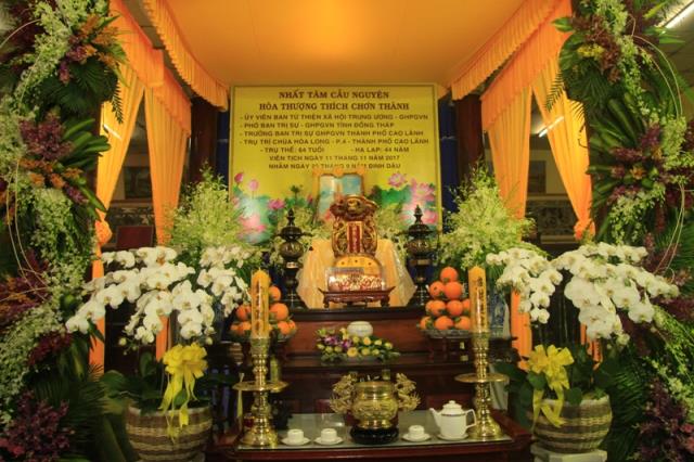 Đồng Tháp: Lễ nhập kim quan cố Hòa thượng Thích Chơn Thành
