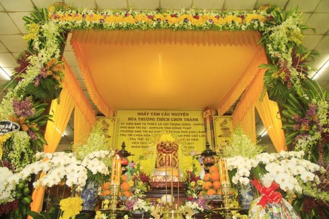 Đồng Tháp: Lễ cung tống kim quan HT. Thích Chơn Thành nhập bảo tháp