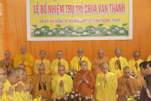 Đồng Tháp: Lễ bổ nhiệm trụ trì chùa Vạn Thành – huyện Lấp Vò